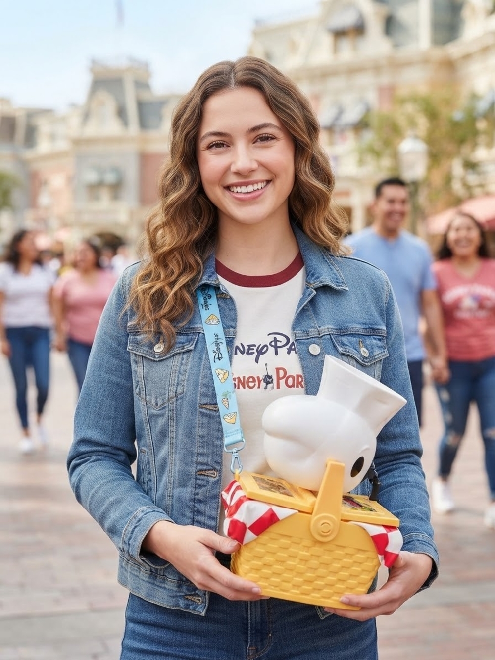 Disney Parks Mickey & Minnie's Runaway Railway Perfect Picnic Basket Popcorn Buc